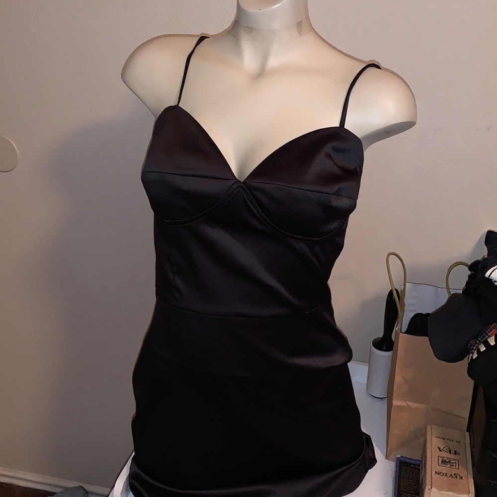 Black Satin Vintage BodyCon